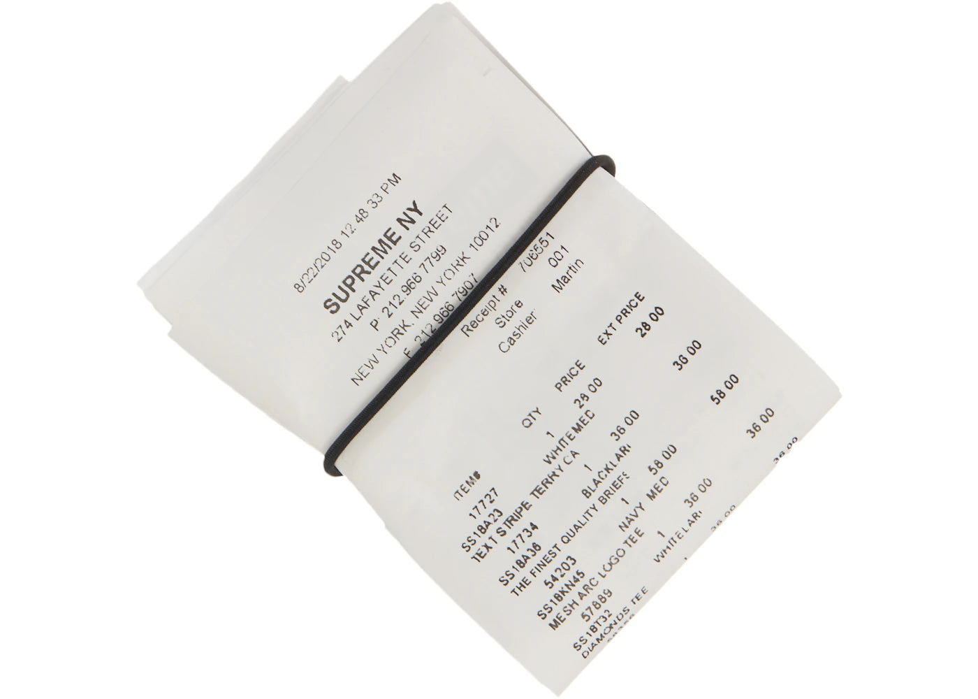 Portefeuille Supreme MM6 Maison Margiela Receipt - Multicolore
