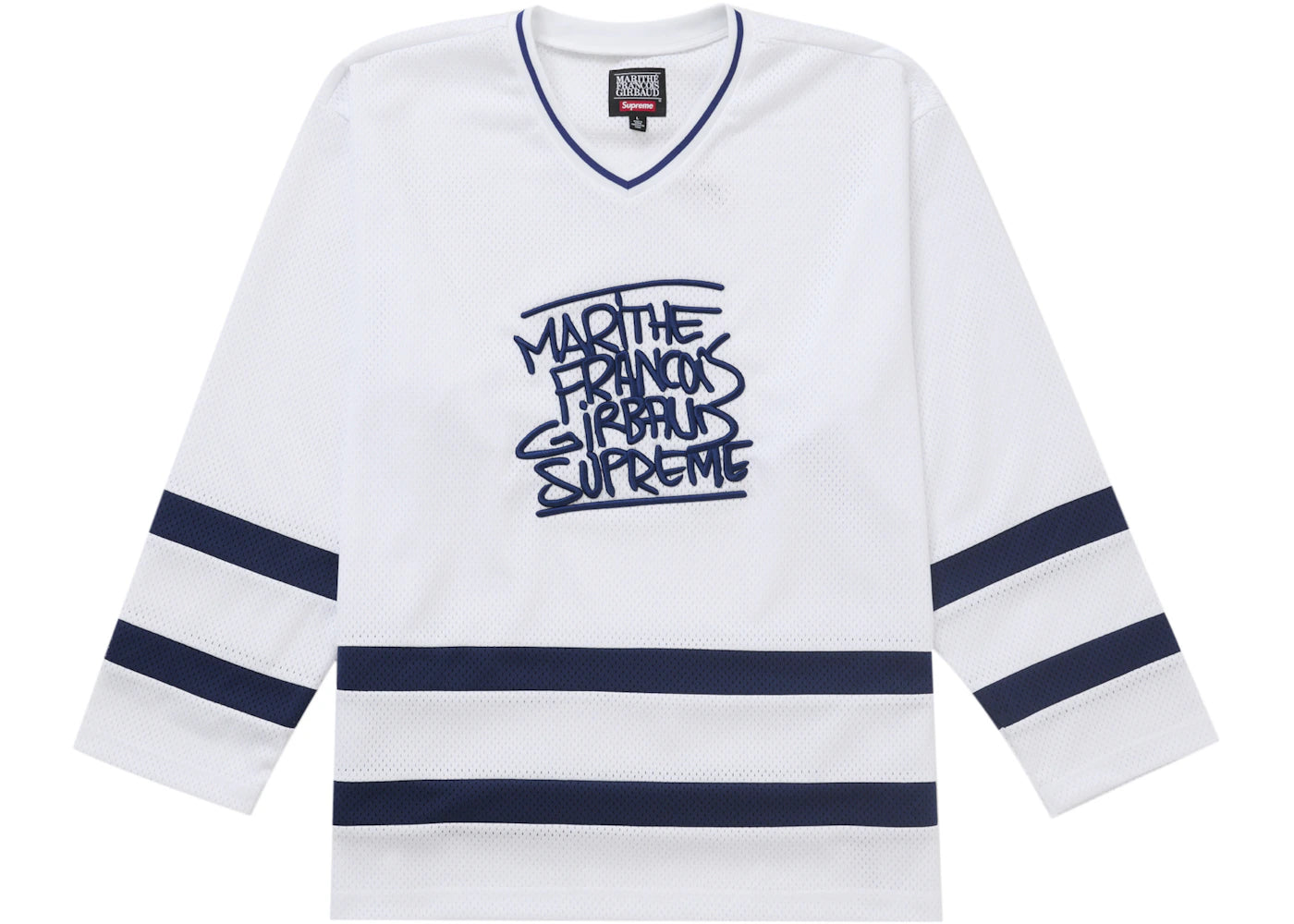 Maillot de hockey Supreme Marithé + François Girbaud-Blanc