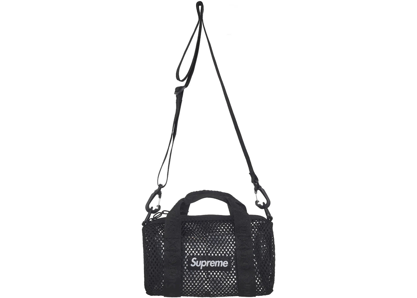 Sac polochon Supreme en maille (SS25) - Noir