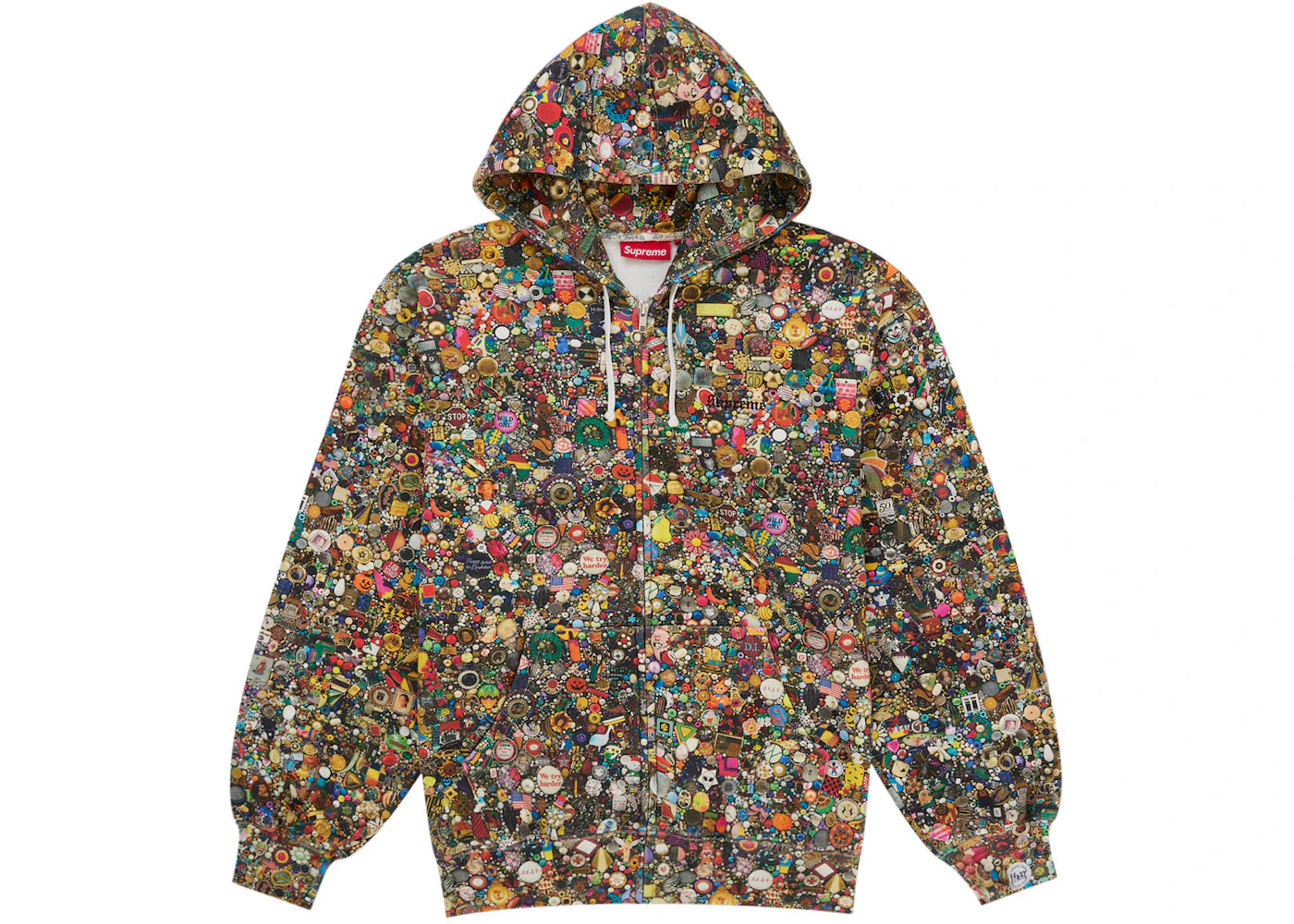 Supreme Mike Kelley Zip Up Hooded Sweatshirt Multicolor