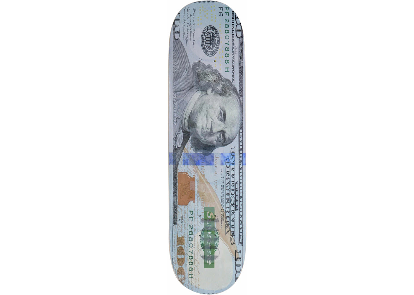 Supreme Money Logo Skateboard Deck Multicolor - main view