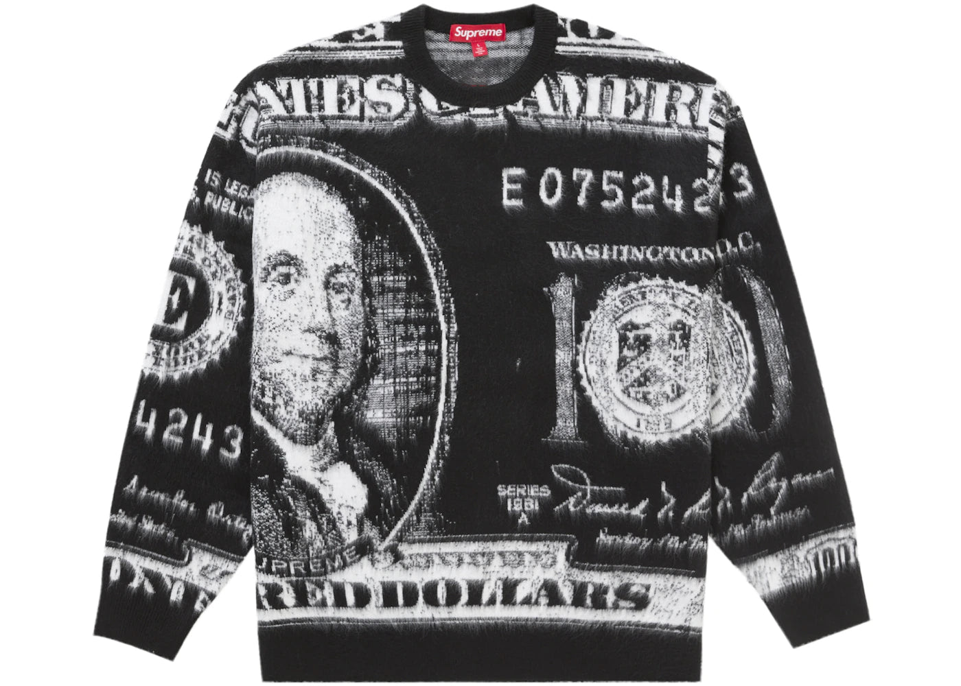 Supreme Money Sweater-Black