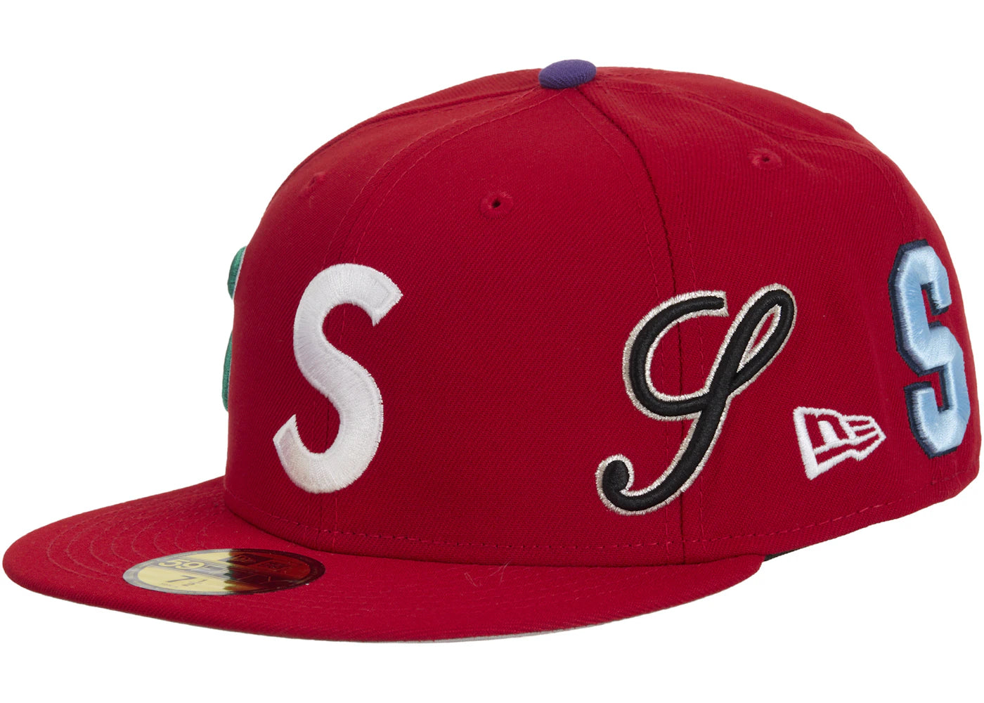 Supreme Multi S Logo New Era 59Fifty Fitted Hat-Red