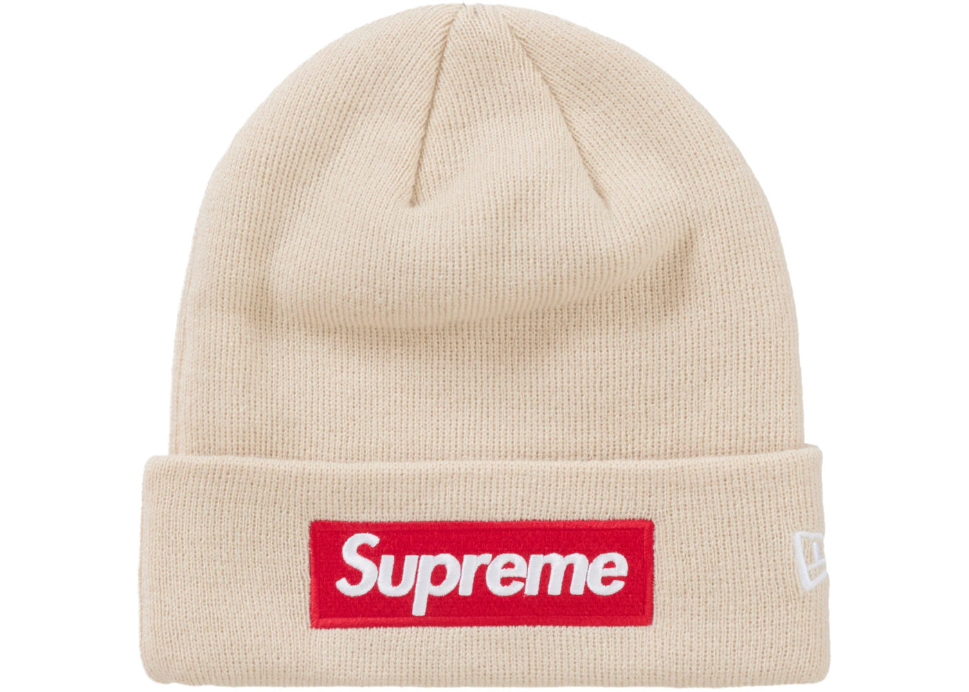 Supreme New Era Box Logo Beanie  Stone