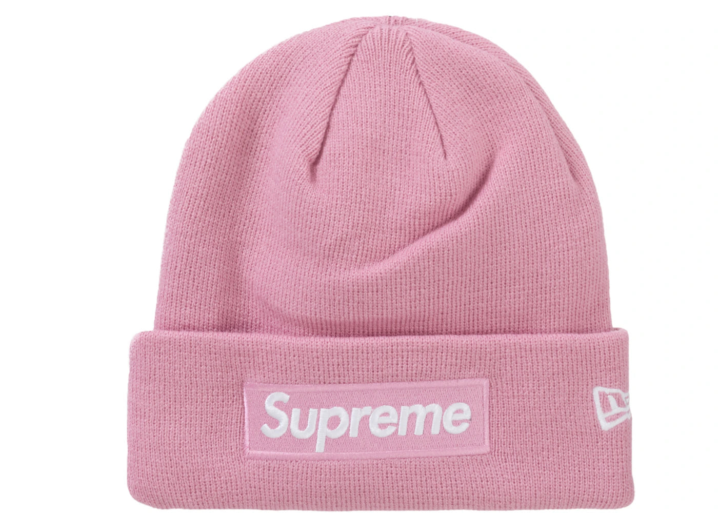 Supreme New Era Box Logo Beanie (FW24)-Dusty Pink