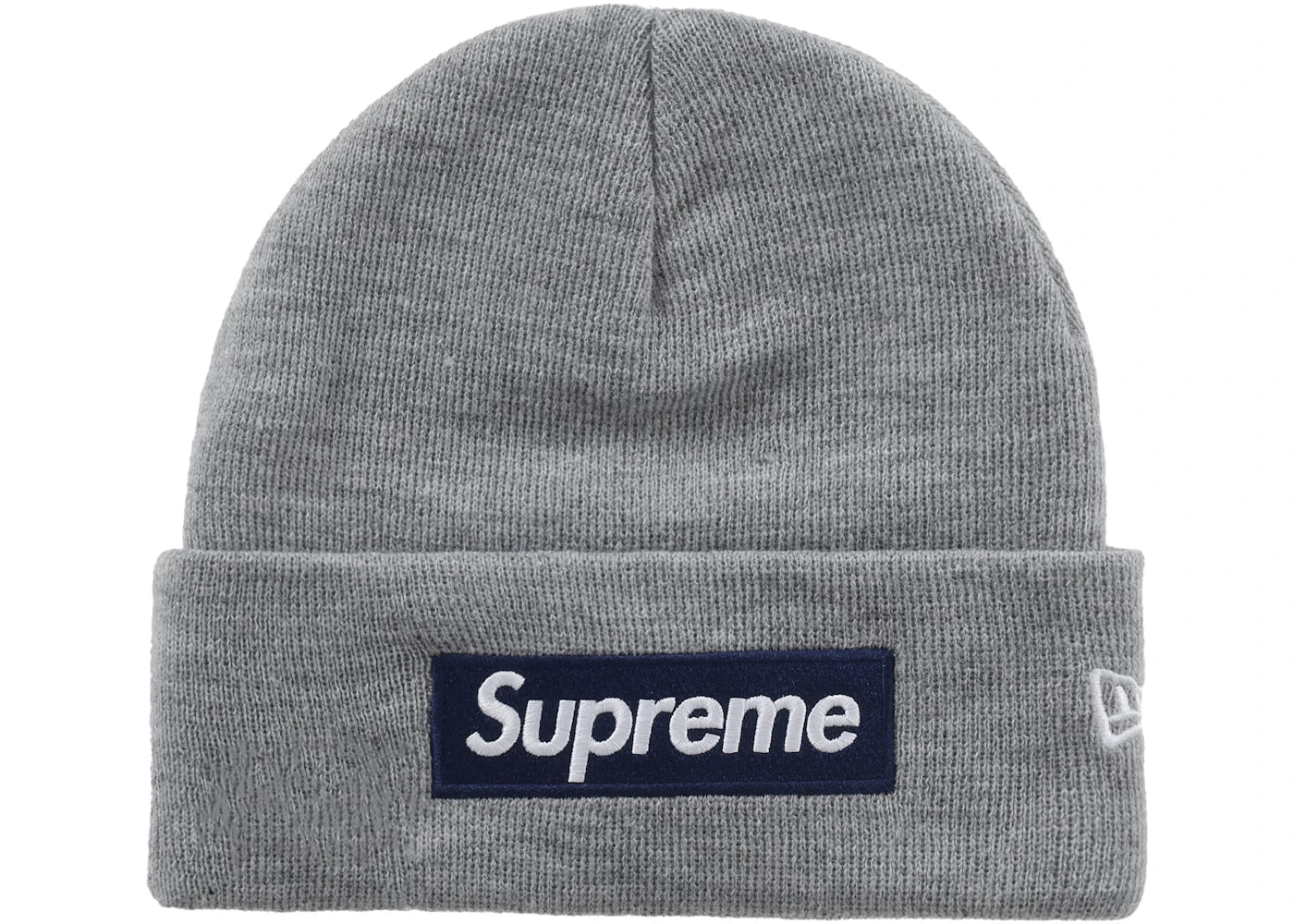 Supreme New Era Box Logo Beanie  Heather Grey