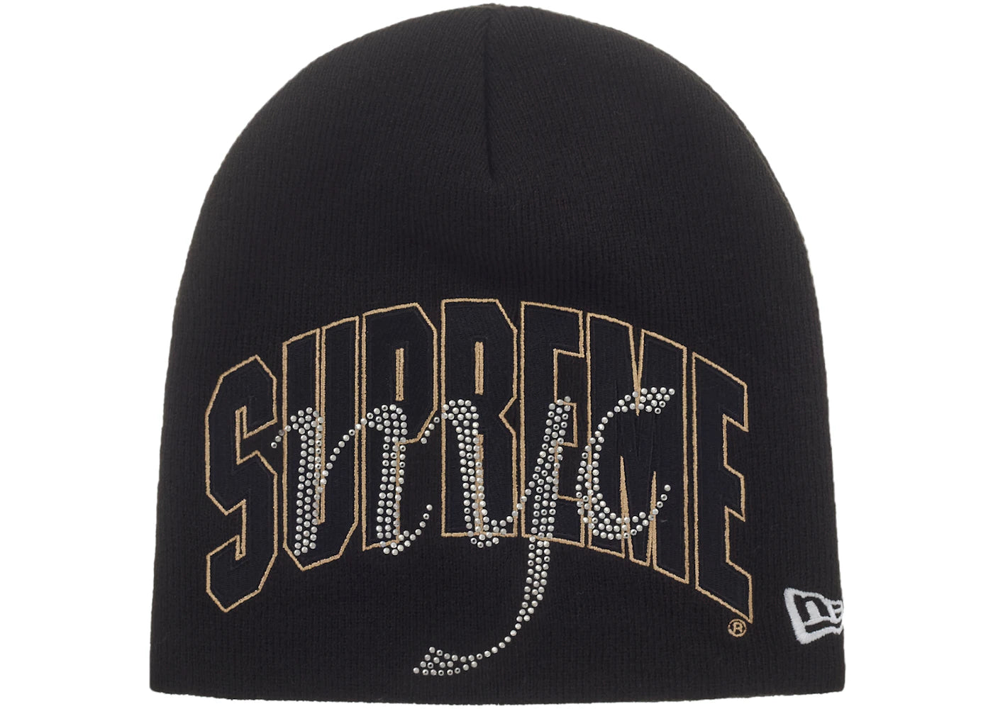 Supreme New Era Rhinestone Beanie  Black