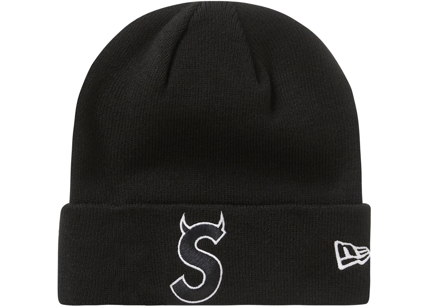 Supreme New Era S Logo Beanie (FW22)-Black