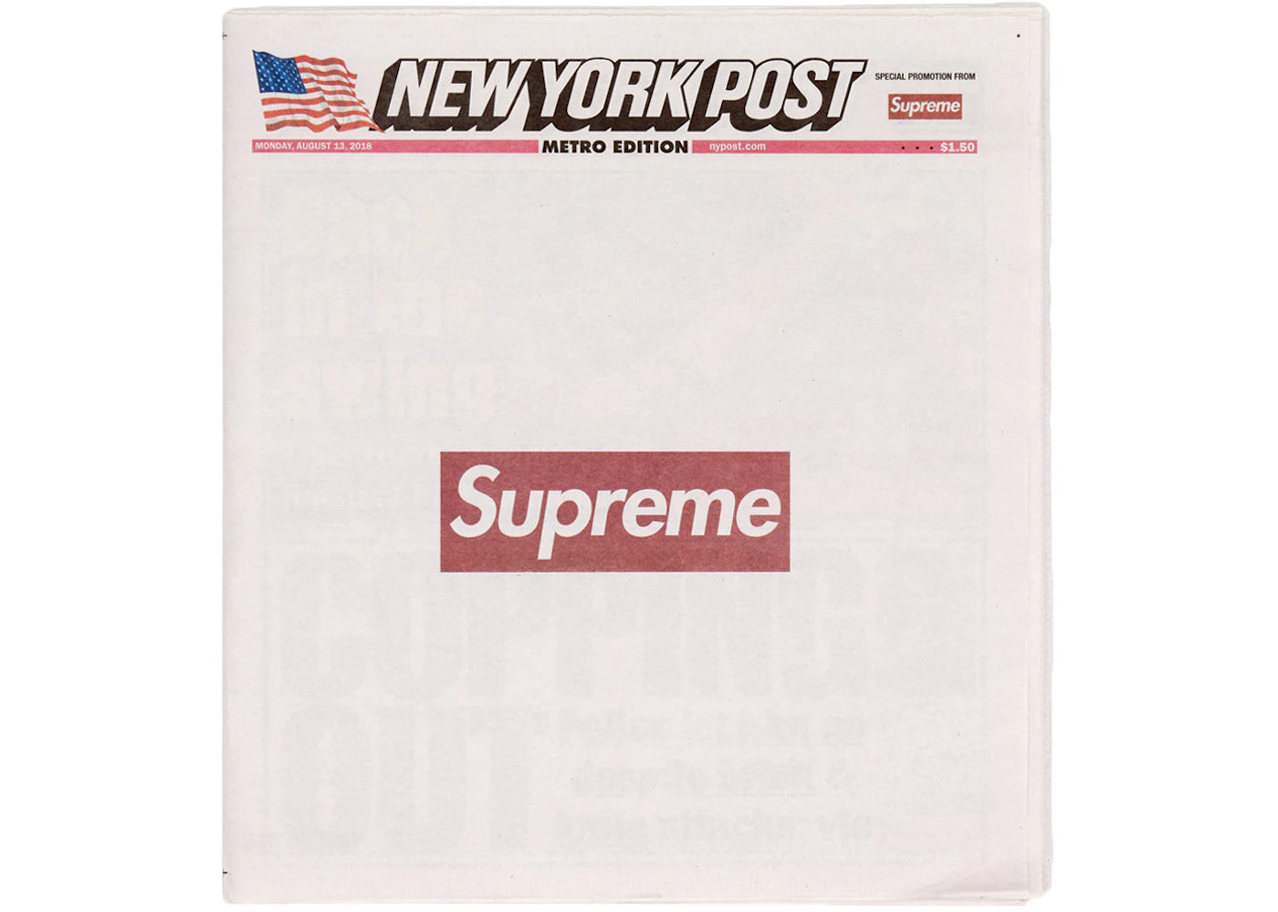 Supreme New York Post Newspaper - main view
