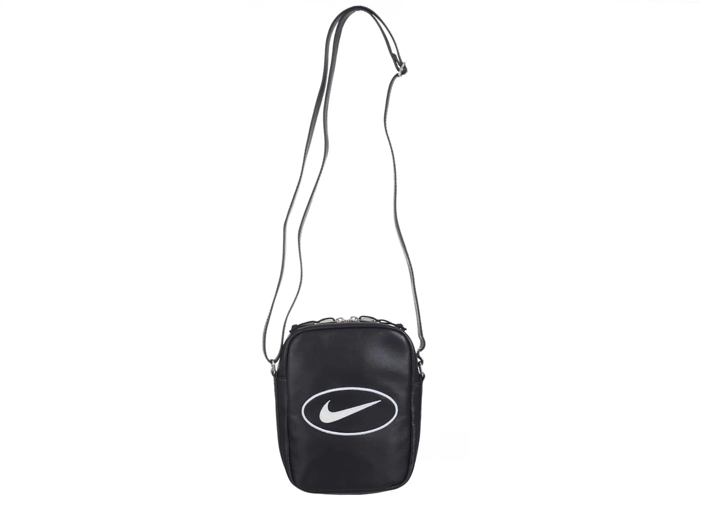 Sac bandoulière en cuir Supreme Nike - Noir