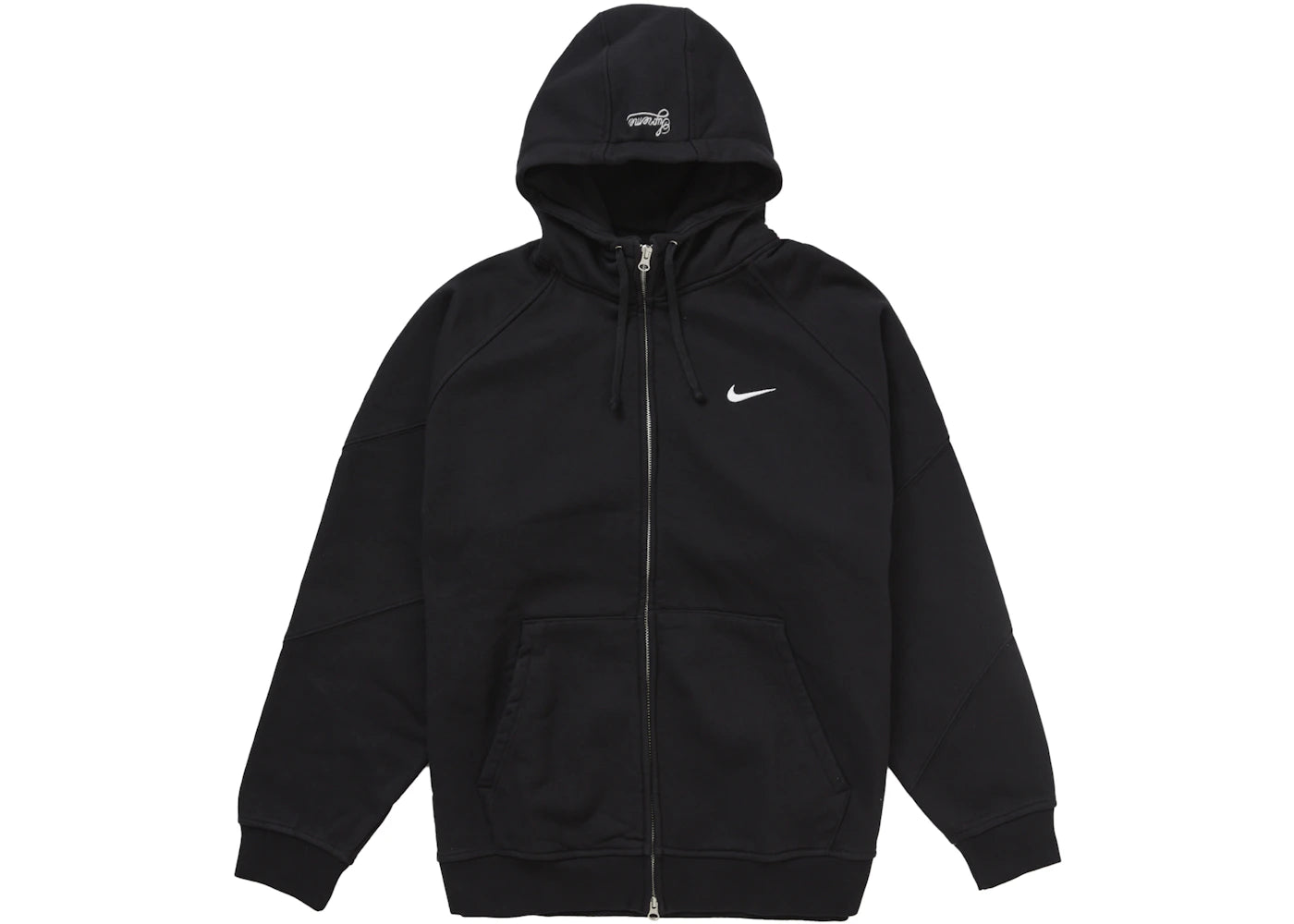 Supreme Nike Zip Up Hooded Sweatshirt-Black