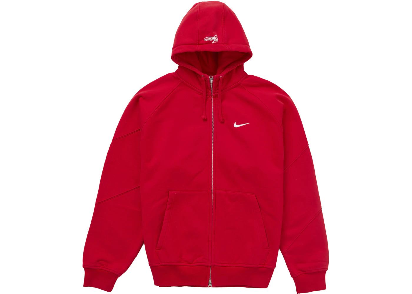 Supreme Nike Zip Up Hooded Sweatshirt-Red