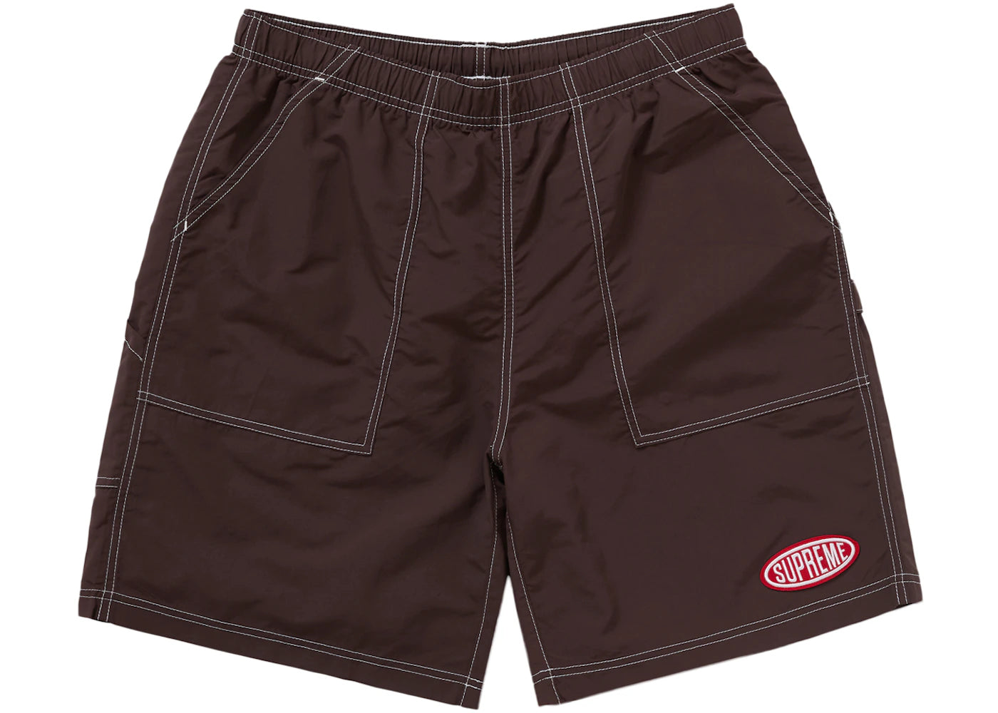 Short de peintre en nylon Supreme (SS24) - Marron foncé