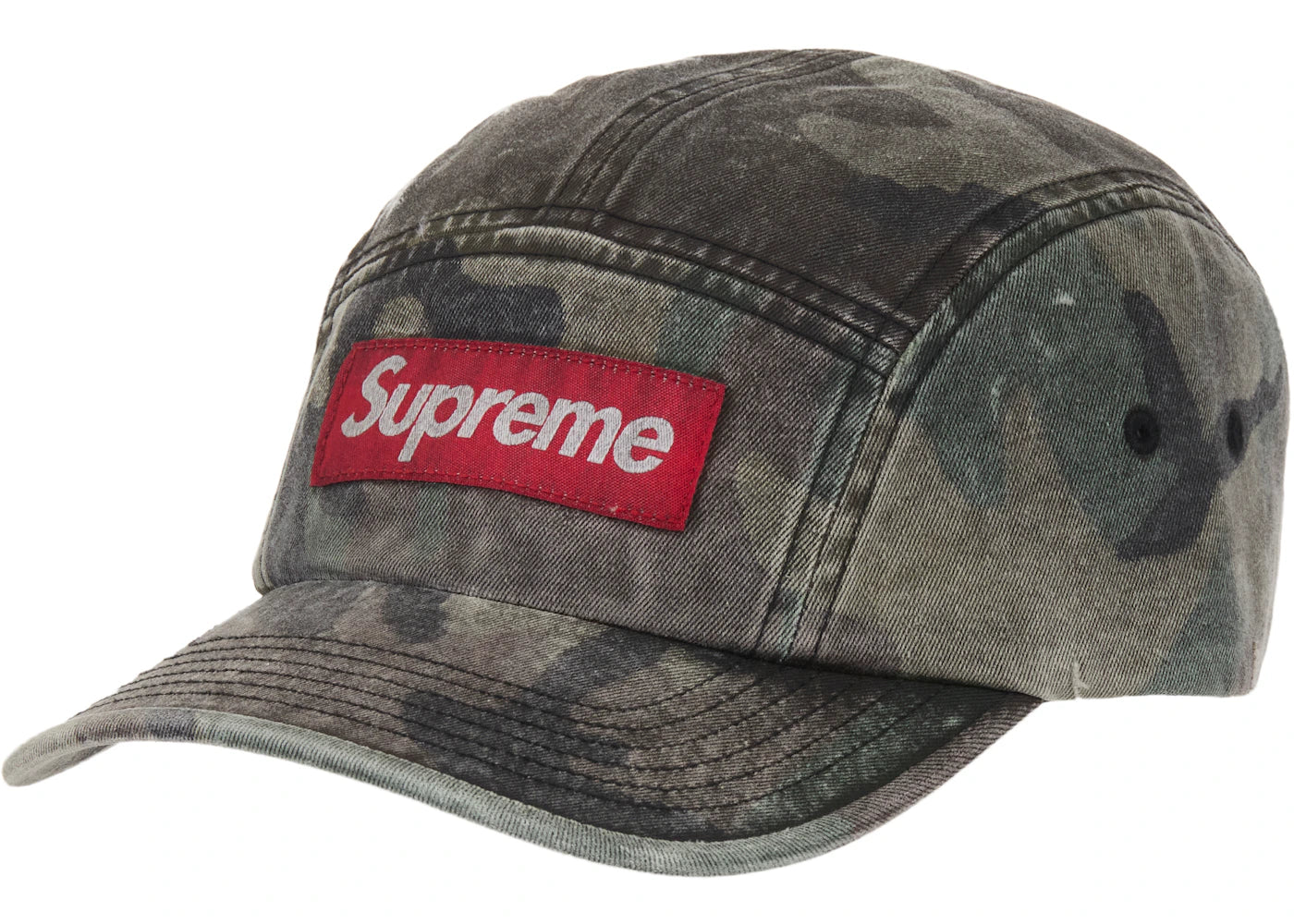 Supreme Overdyed Camp Cap  Woodland Camo