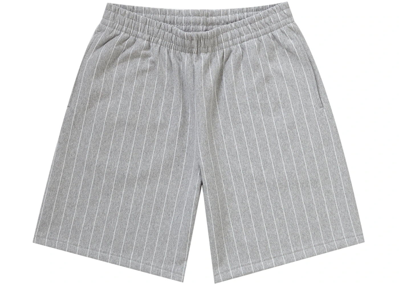 Short de survêtement Supreme à fines rayures - Gris chiné