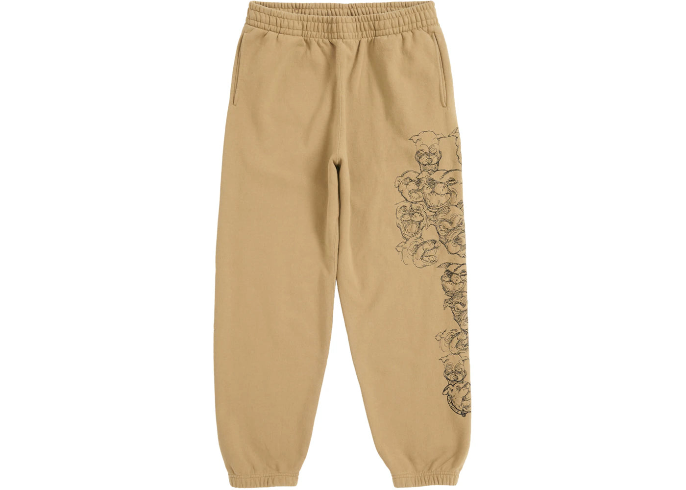 Supreme Pitbulls Embroidered Sweatpant-Brown
