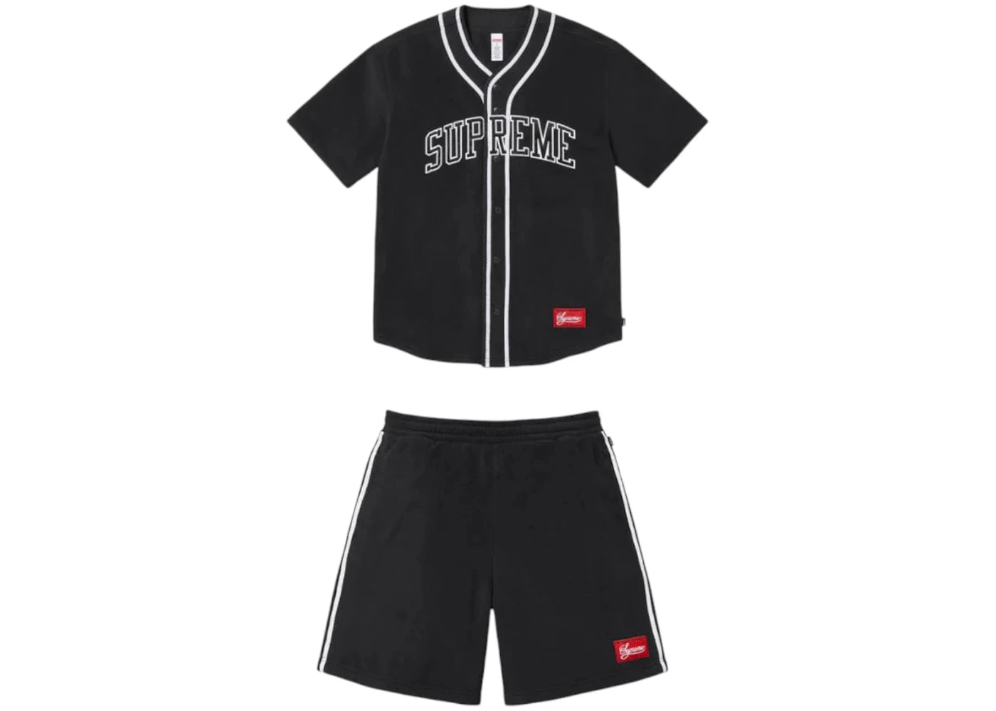 Supreme Polartec Baseball Jersey & Short Set-Black
