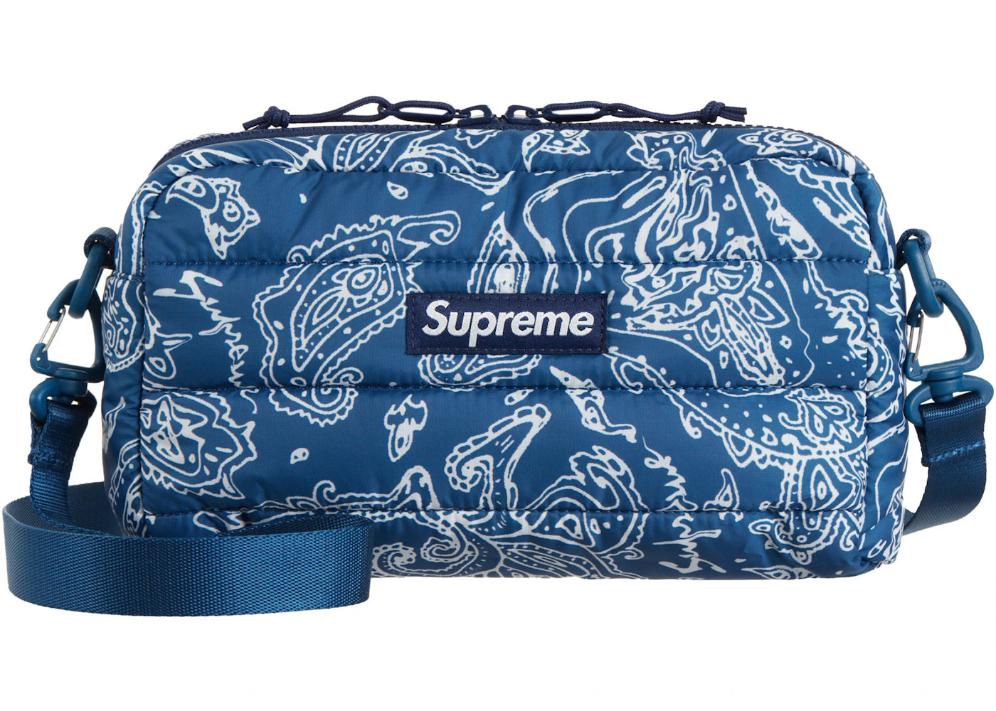 Supreme Puffer Side Bag-Blue Paisley