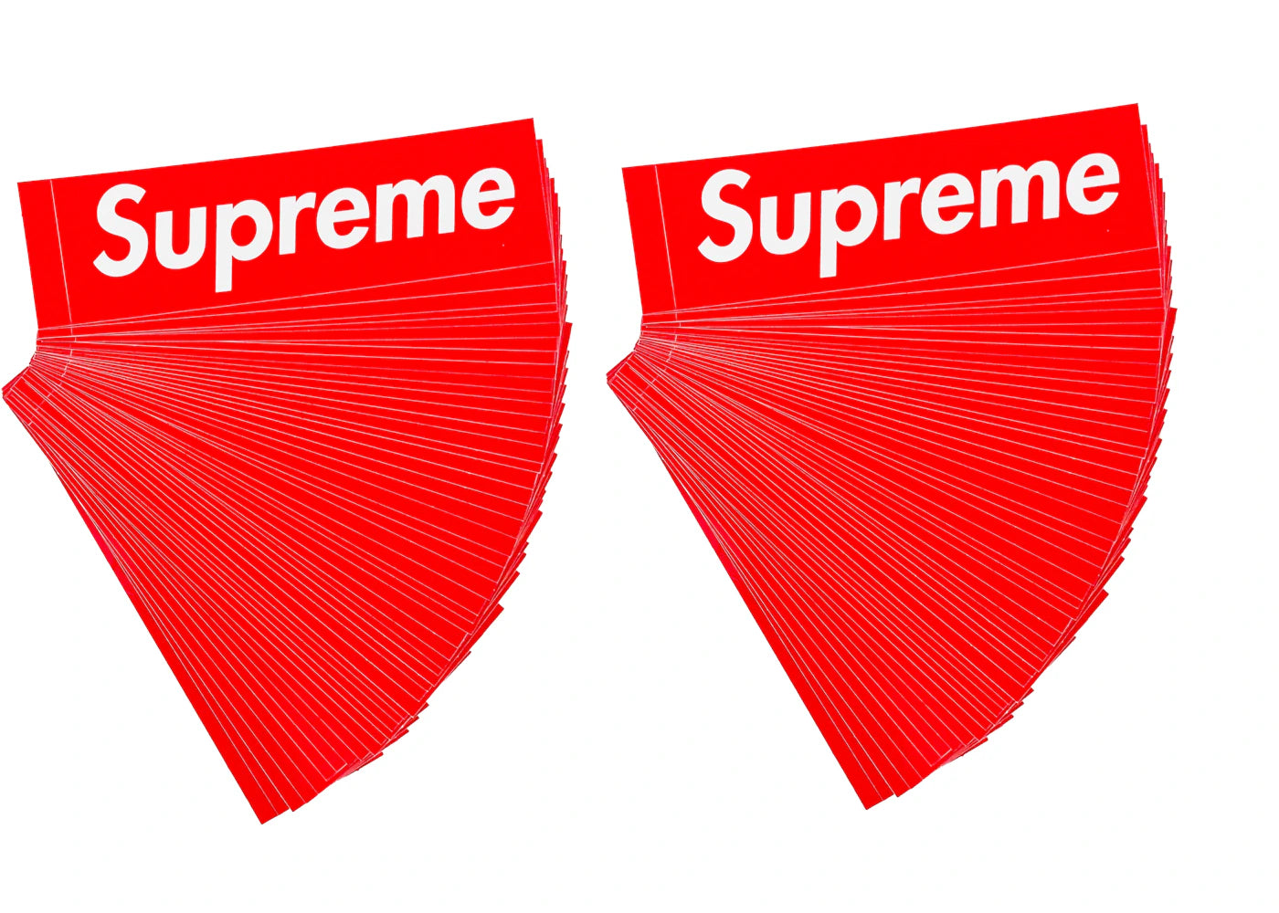 Lot de 100 autocollants Supreme Red Box Logo