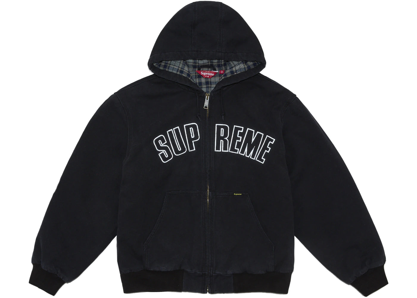 Supreme Reflective Arc Hooded Work Jacket-Black