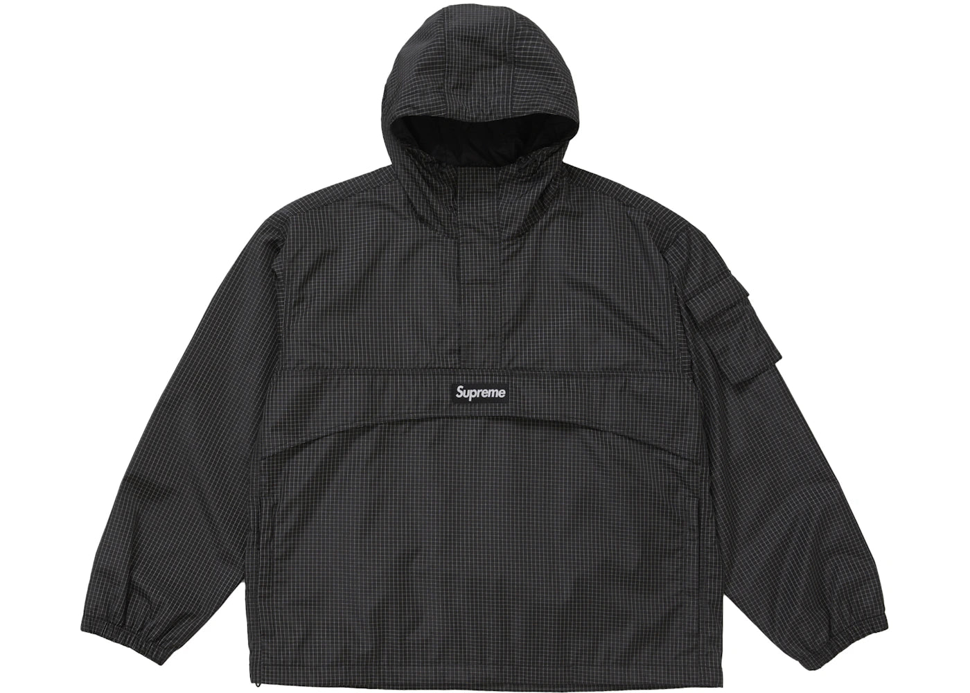 Supreme Reflective Ripstop Anorak-Black