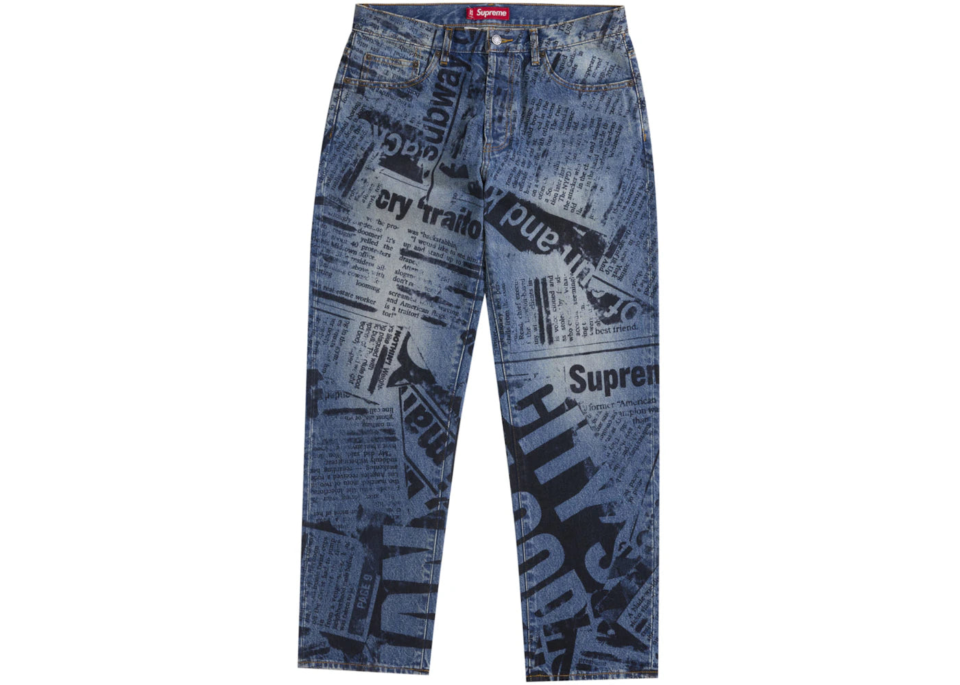 Supreme Regular Jean (SS25)-Newspaper