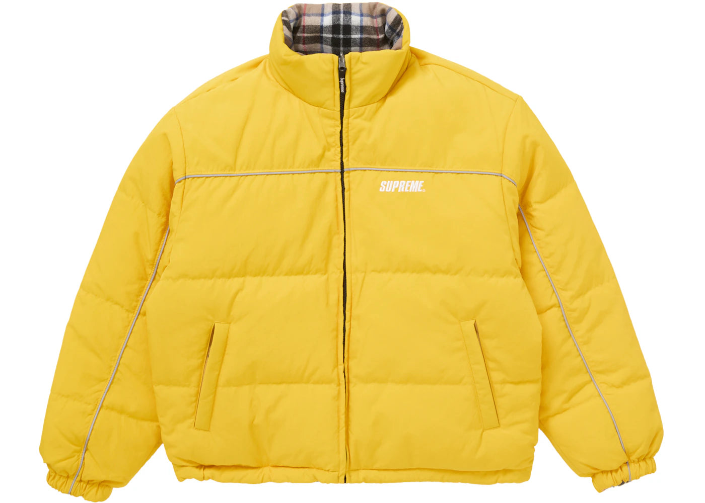 Supreme Reversible Puffer Jacket-Yellow