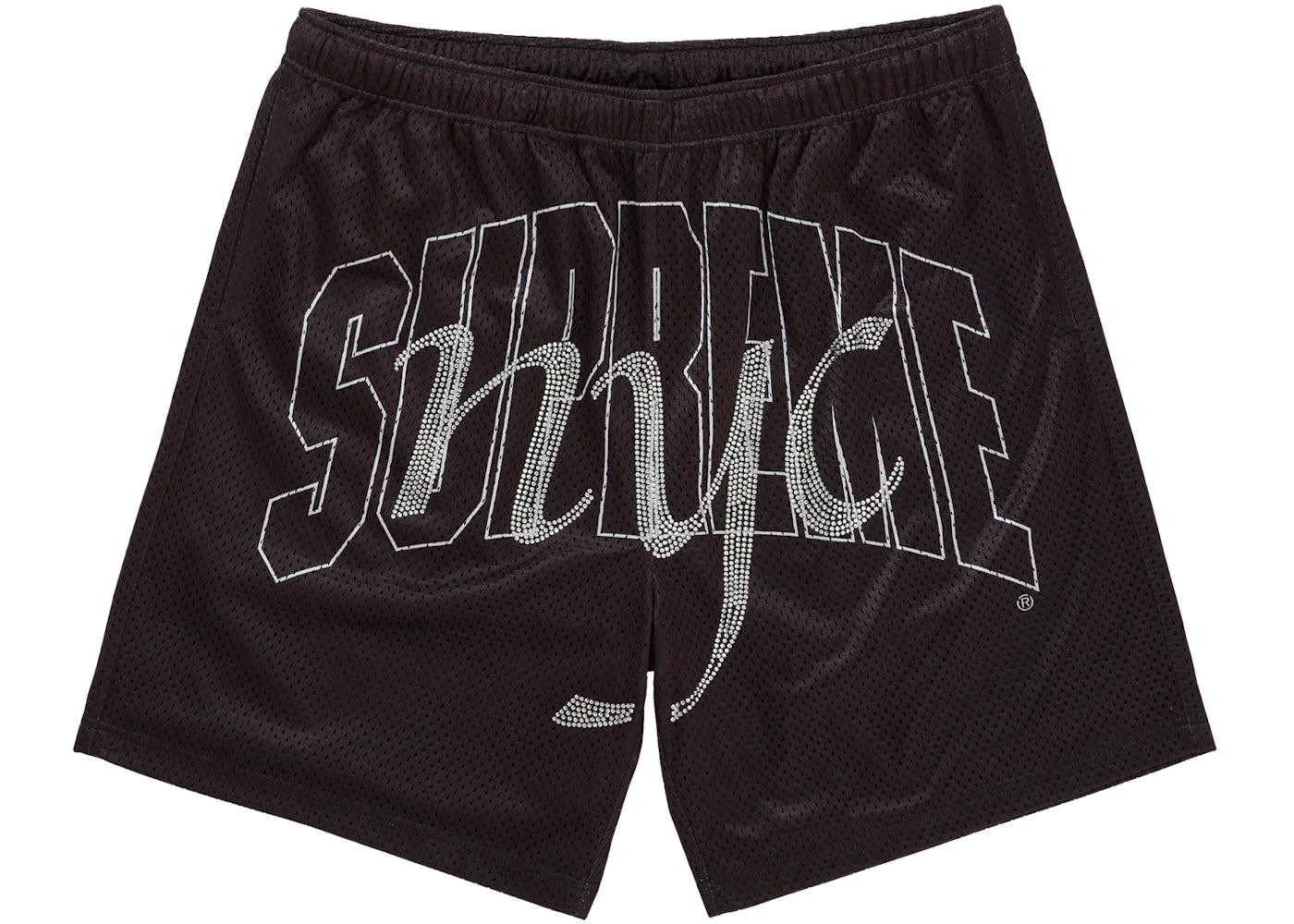 Supreme Rhinestone Mesh Short Black