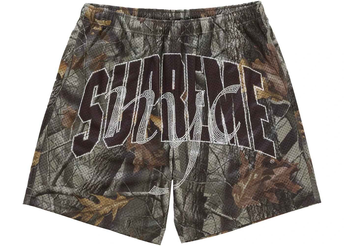 Supreme Rhinestone Mesh Short Realtree Hardwoods Camo