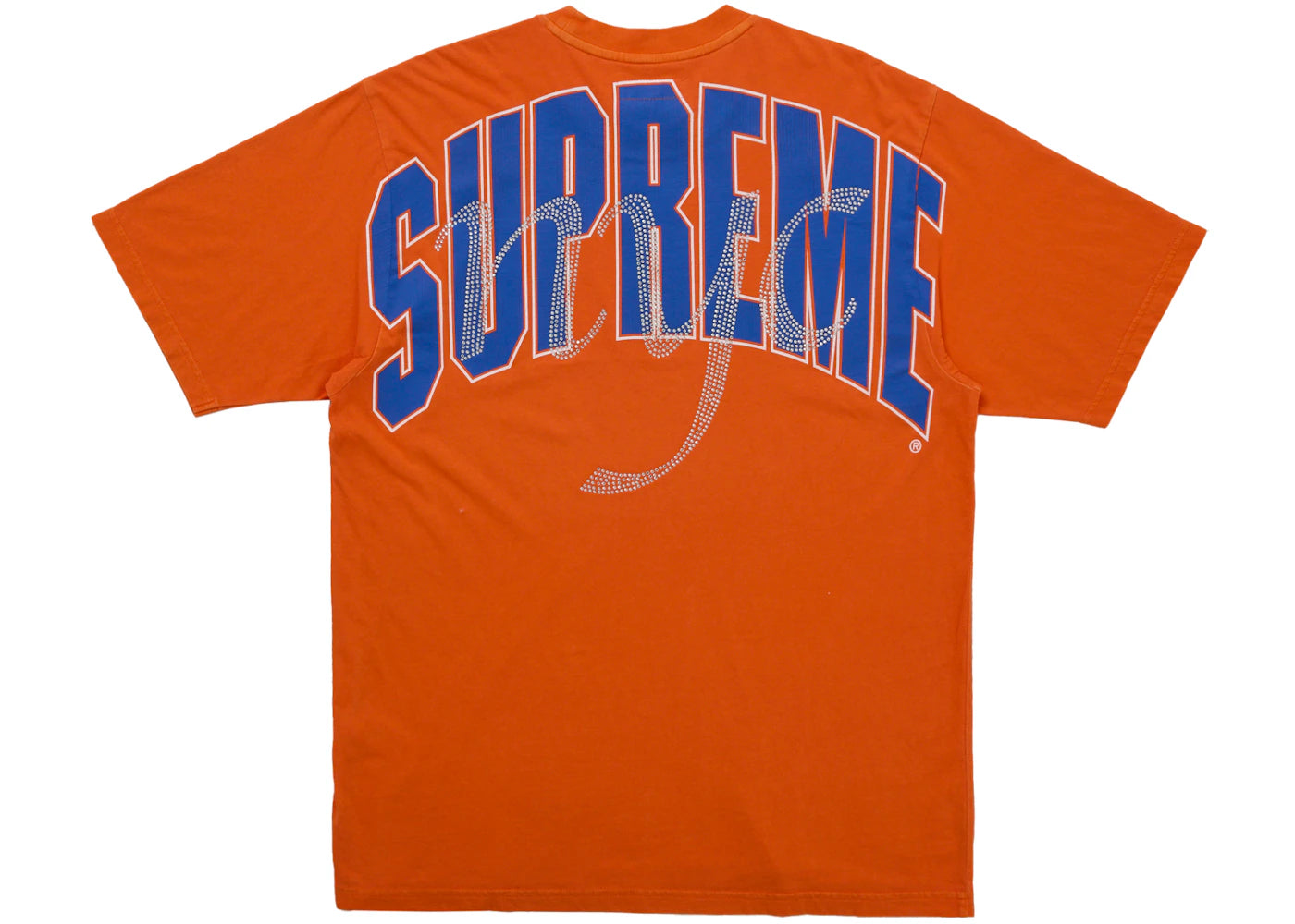 Supreme Rhinestone Script S/S Top Orange – Hypedstuff.ch