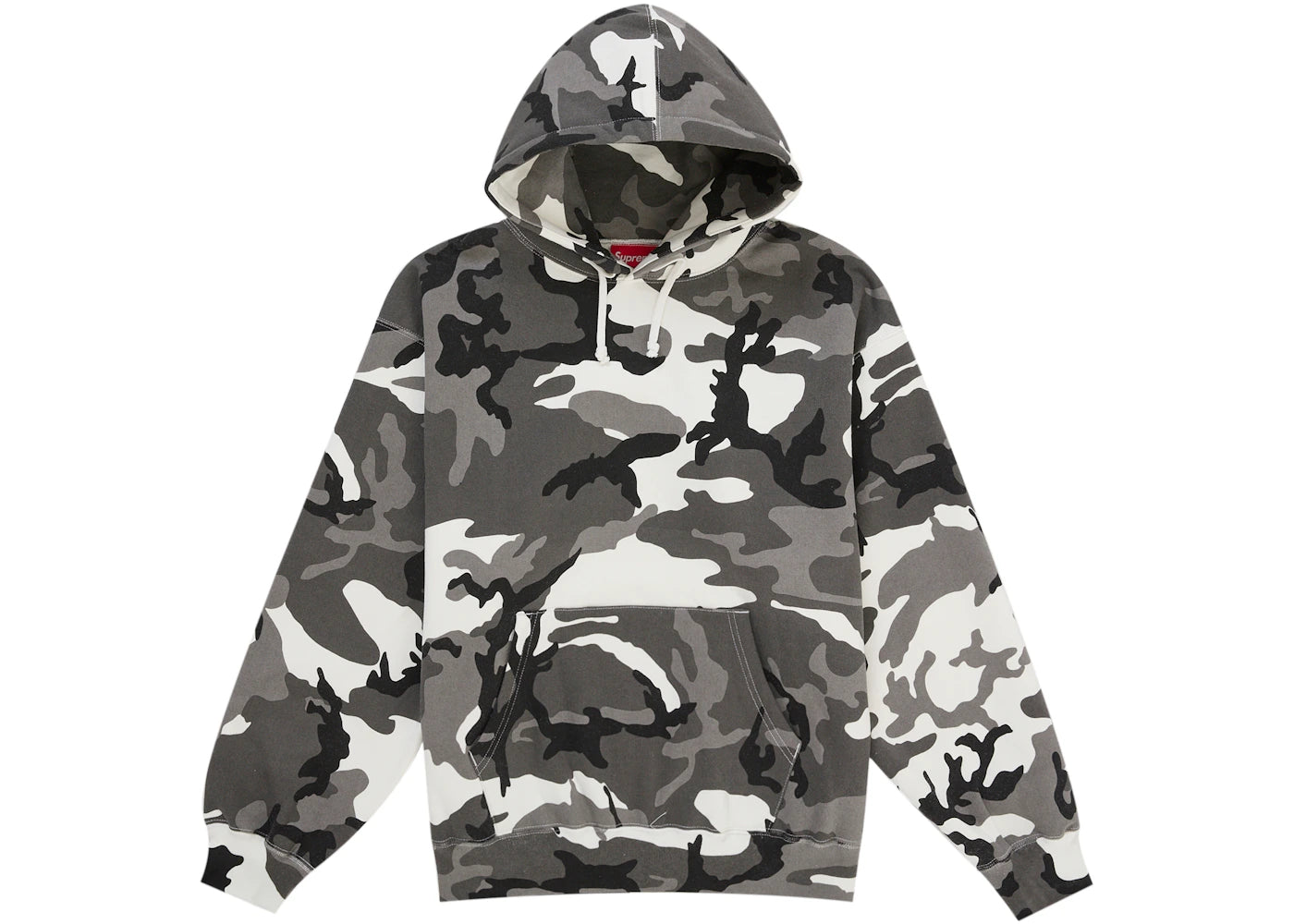 Supreme Satin Applique Hooded Sweatshirt  Snow Camo