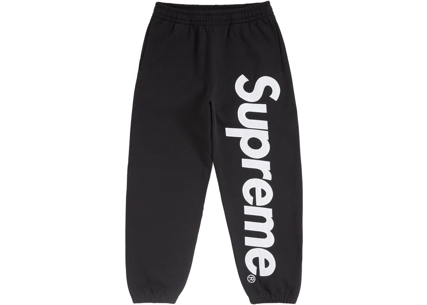 Supreme Satin Applique Sweatpant (FW24)-Black