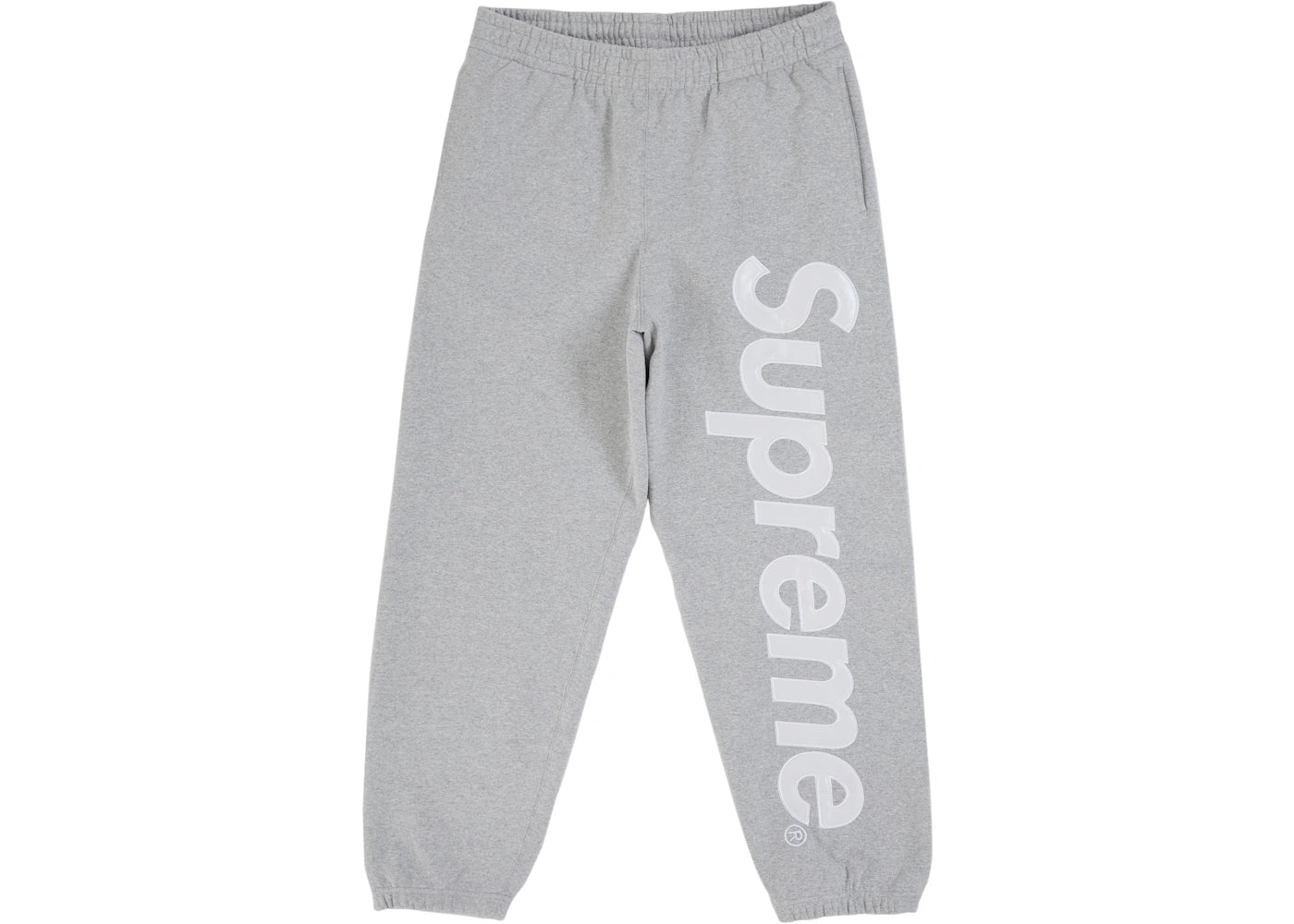 Supreme Satin Applique Sweatpant  Heather Grey