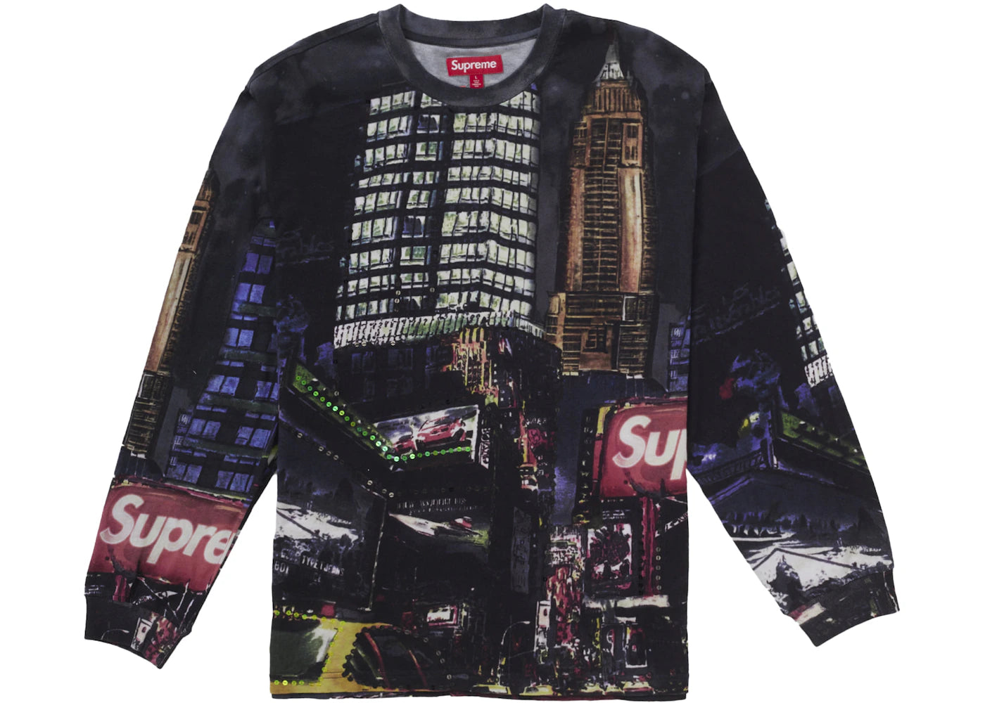 Haut à sequins Supreme Skyline manches longues, soirée