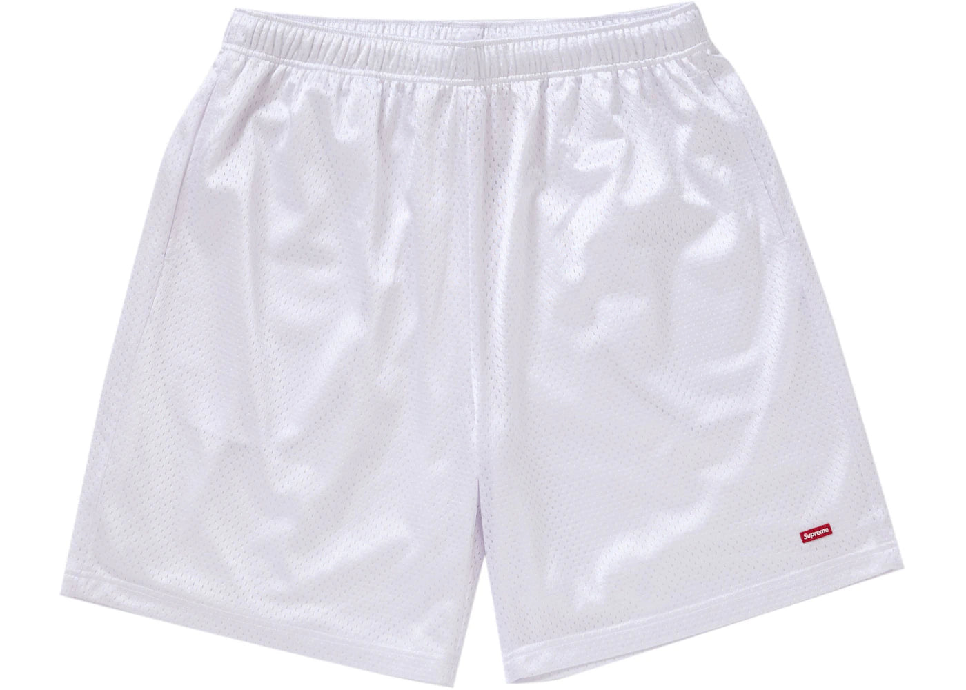 Short Supreme Small Box Baggy en maille (SS24) - Blanc