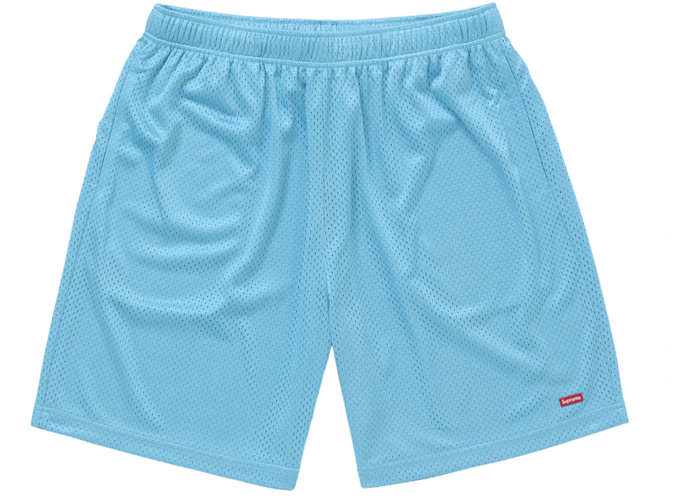 Supreme Small Box Baggy Mesh Short  Light Blue