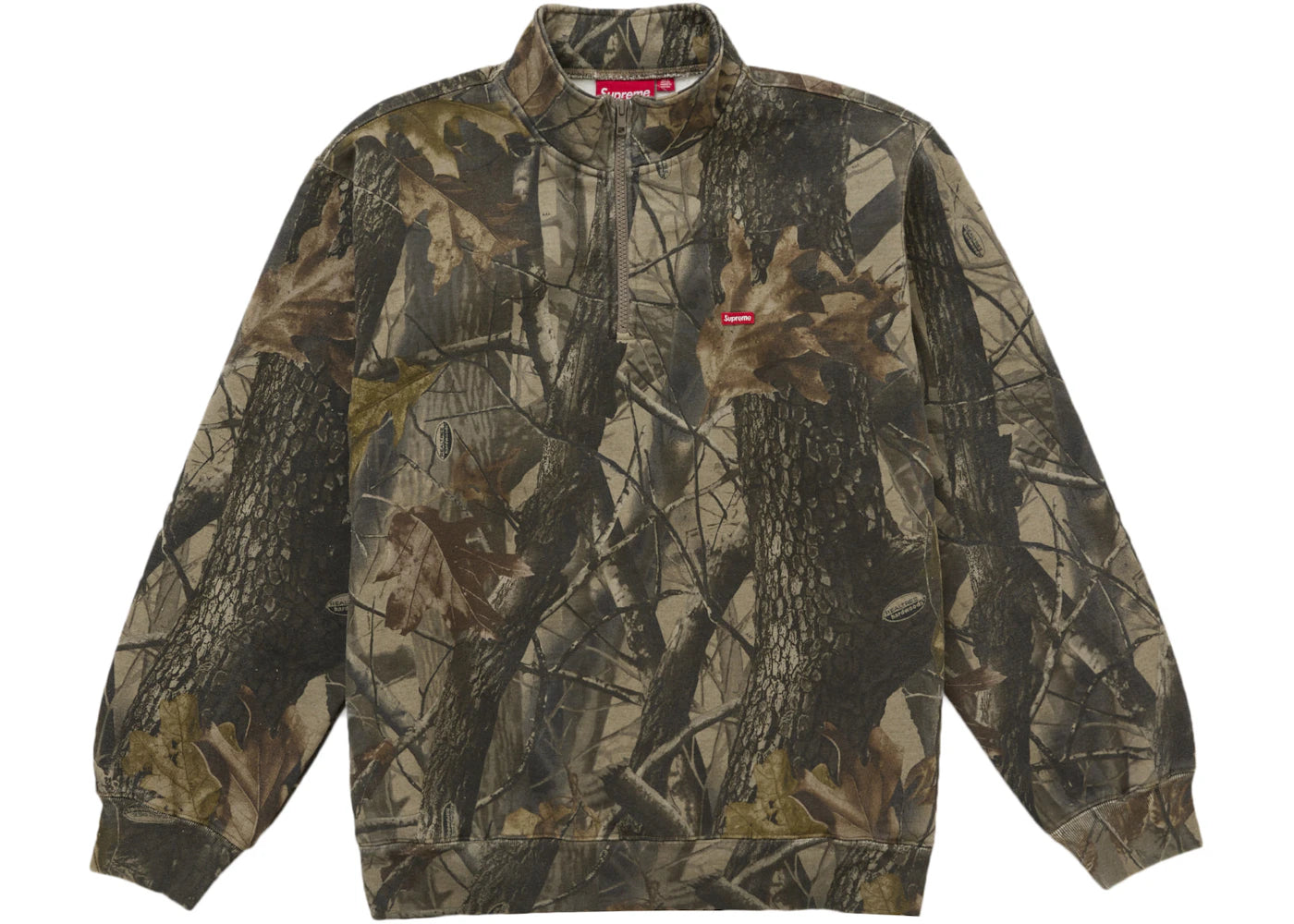 Pull Supreme Small Box à demi-zip - Camouflage Realtree Hardwoods