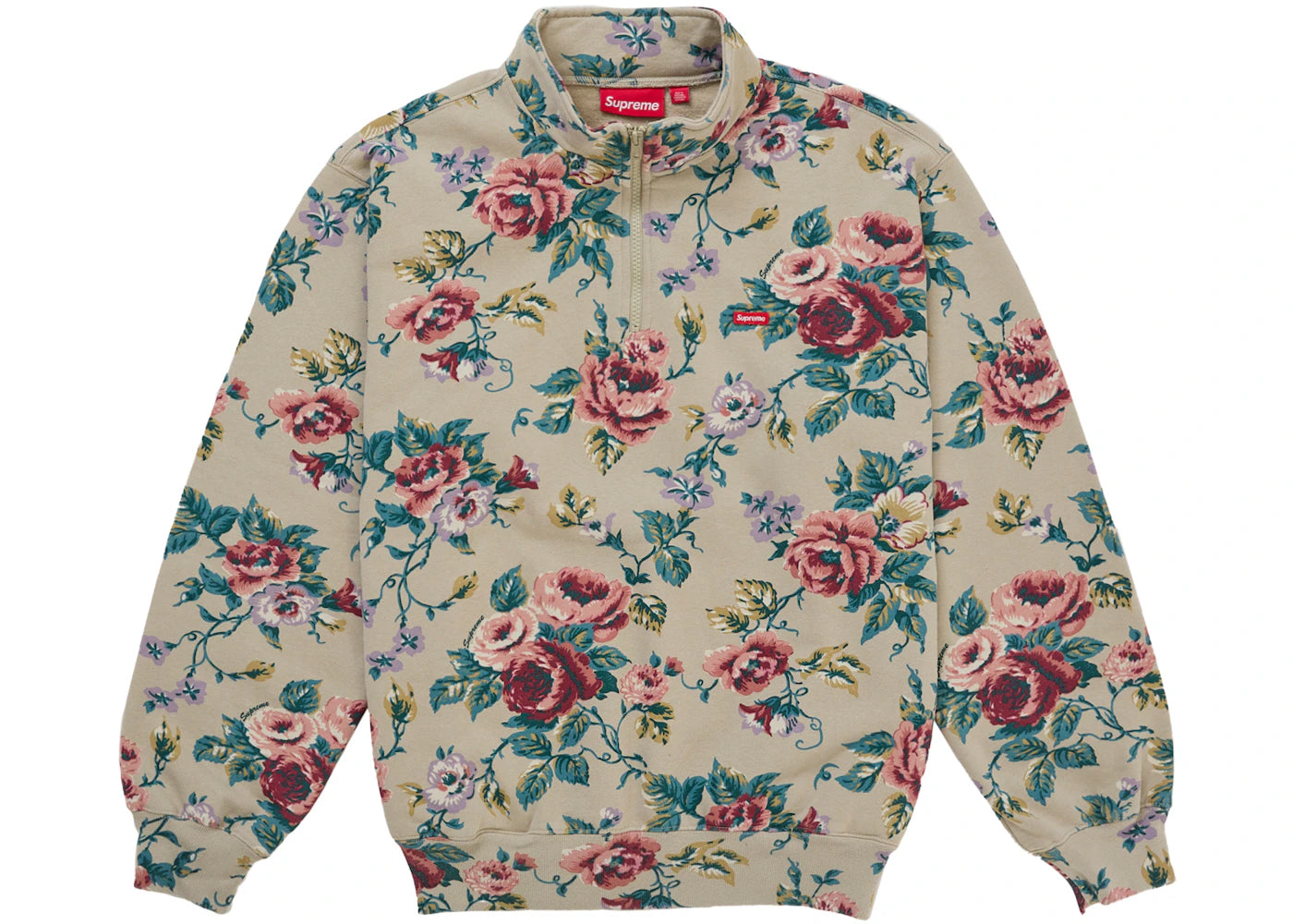 Supreme Small Box Half Zip Pullover  Floral