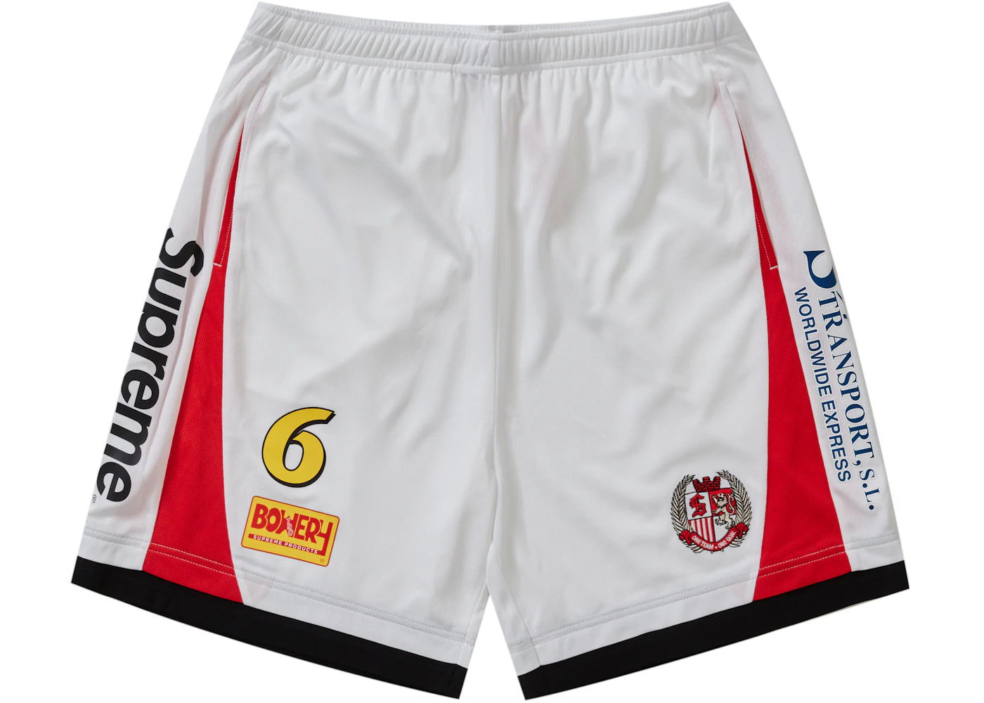Short de football Supreme blanc