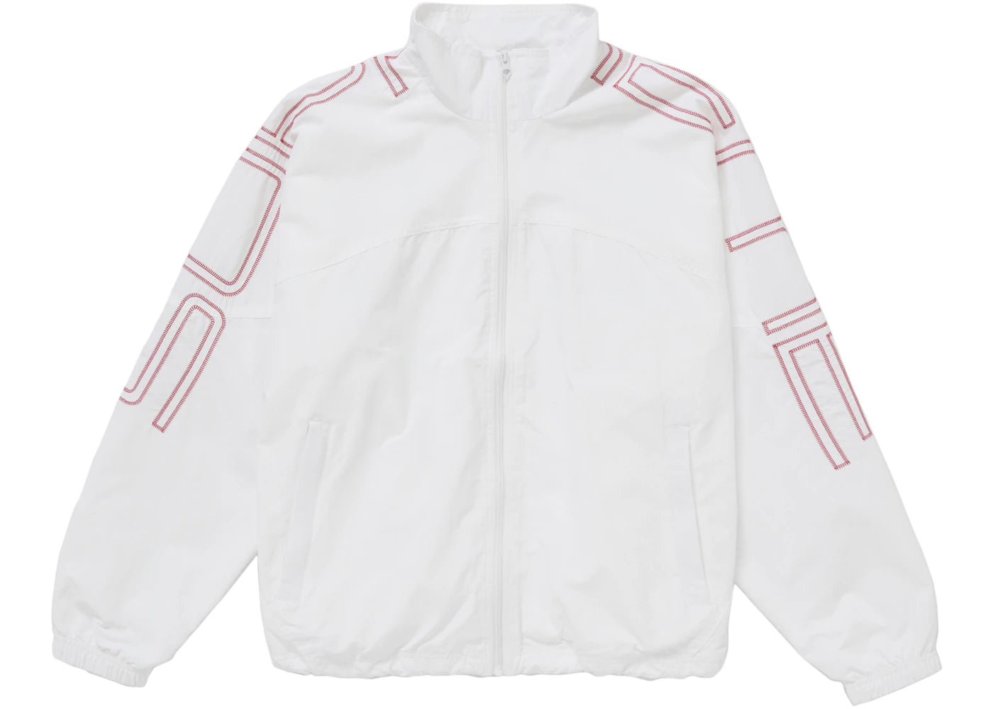 Supreme Spellout Embroidered Track Jacket (SS25)-White