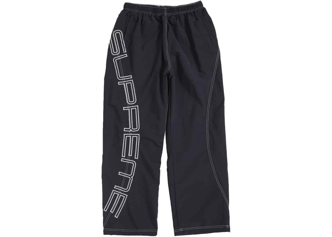 Supreme Spellout Embroidered Track Pant (SS25)-Black