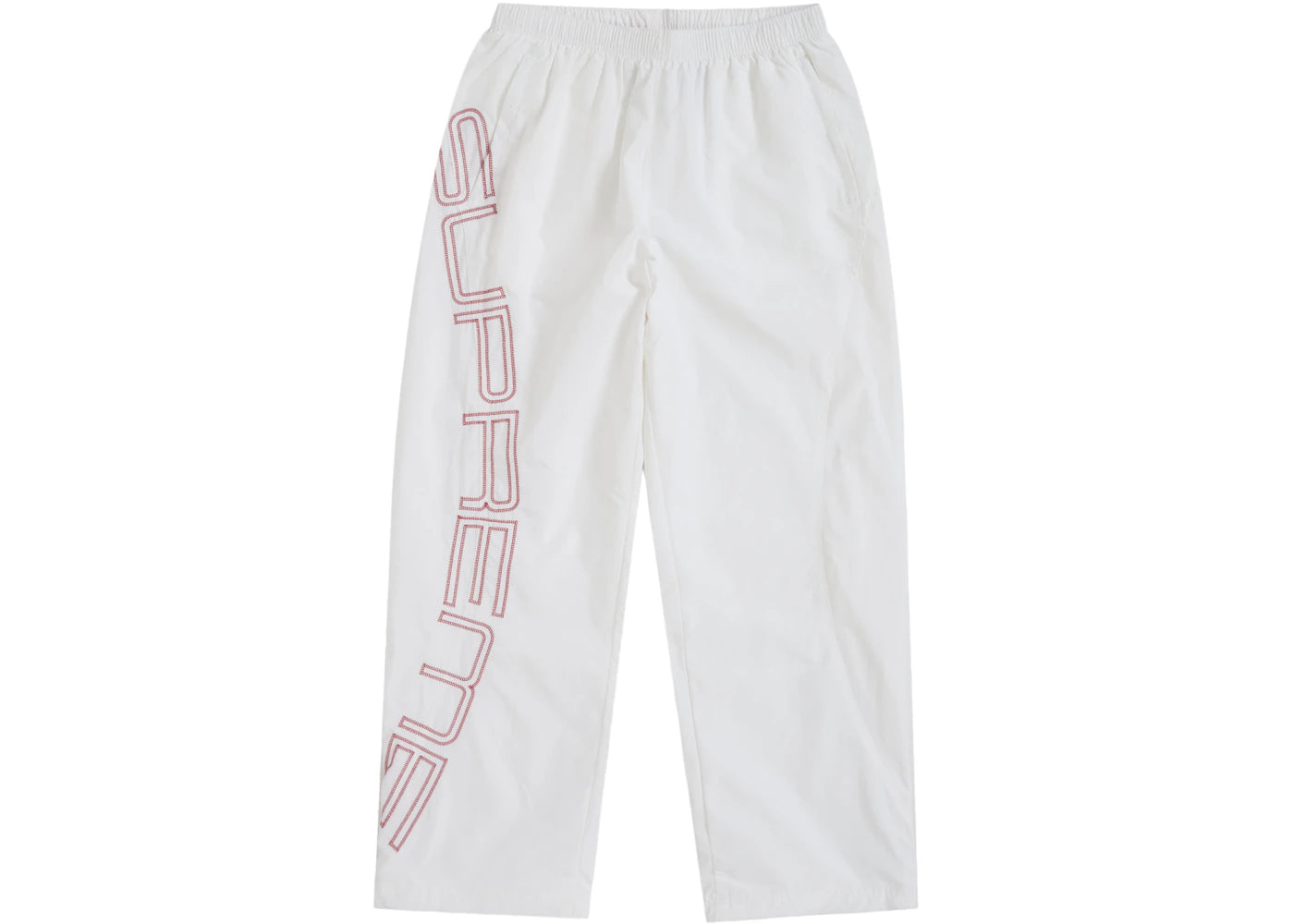 Supreme Spellout Embroidered Track Pant (SS25)-Ivory