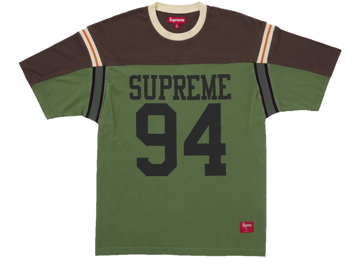 Maillot de football vert Supreme Split manches courtes