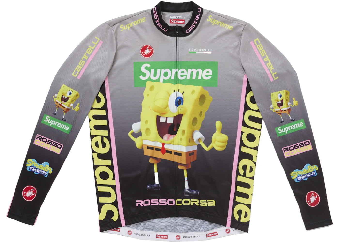 Supreme SpongeBob SquarePants Castelli L/S Cycling Jersey-Black