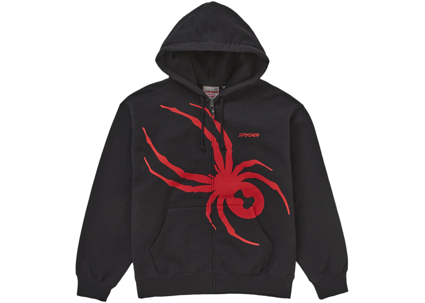 Supreme Spyder Zip Up Hooded Sweatshirt-Black