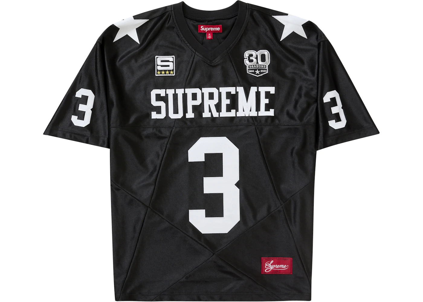Supreme Star Football Jersey-Black