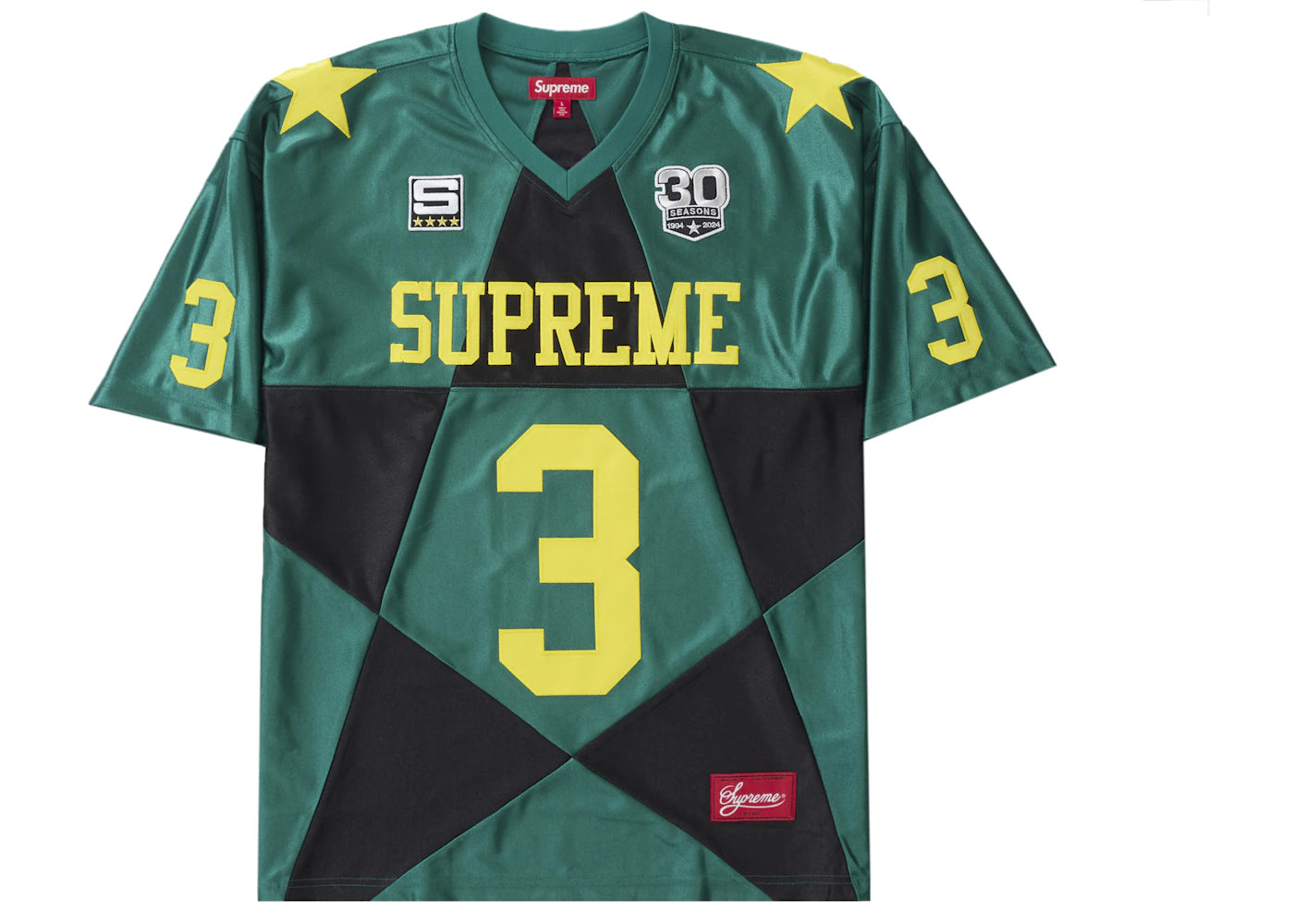 Supreme Star Football Jersey-Dark Green