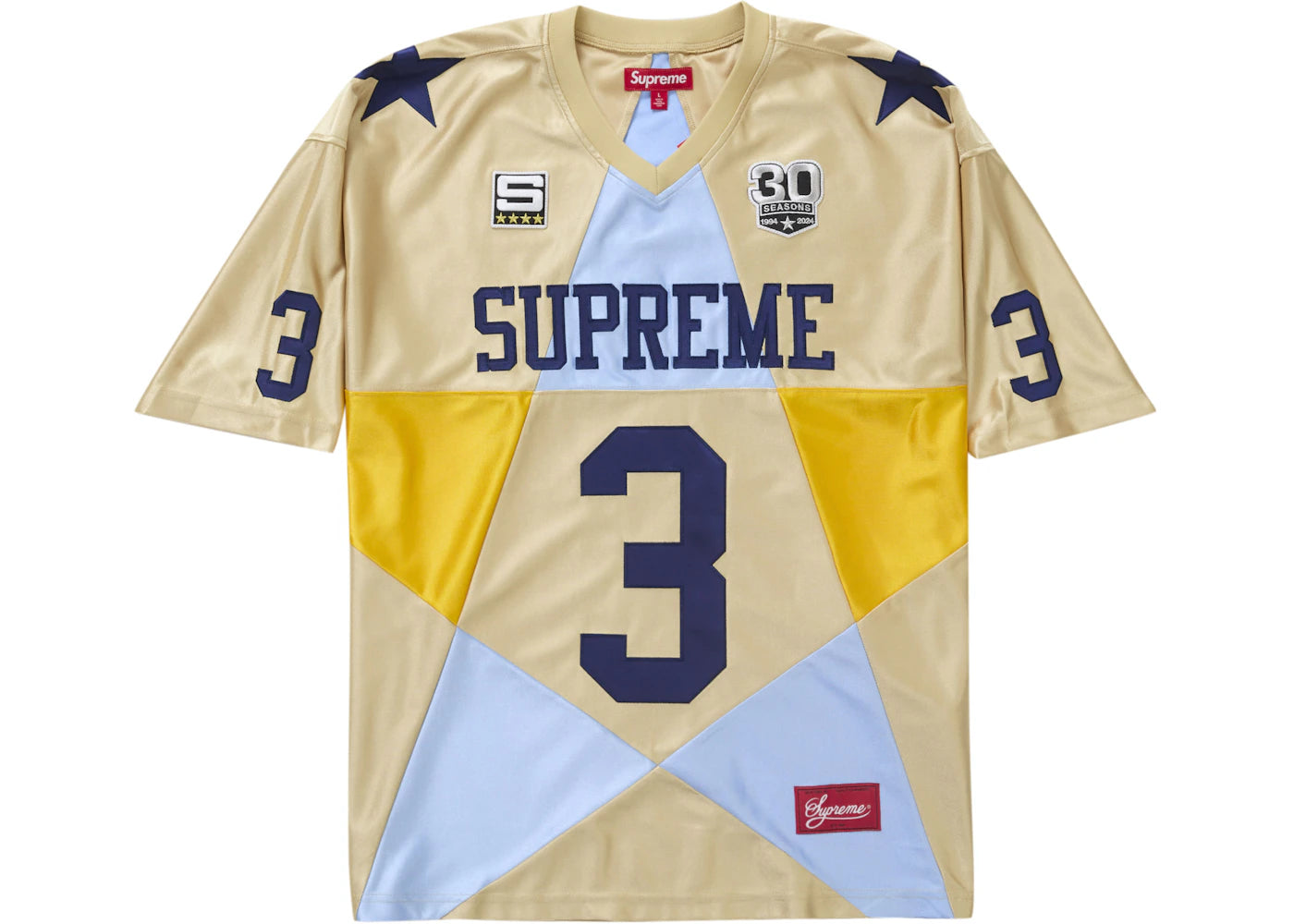 Supreme Star Football Jersey-Gold