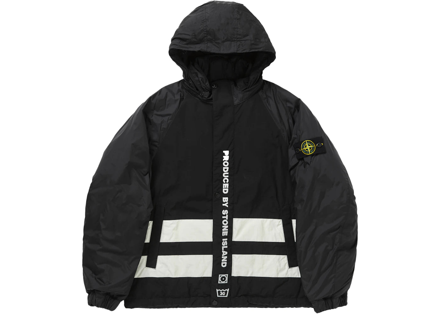 Supreme Stone Island Reversible Down Puffer Jacket-Black