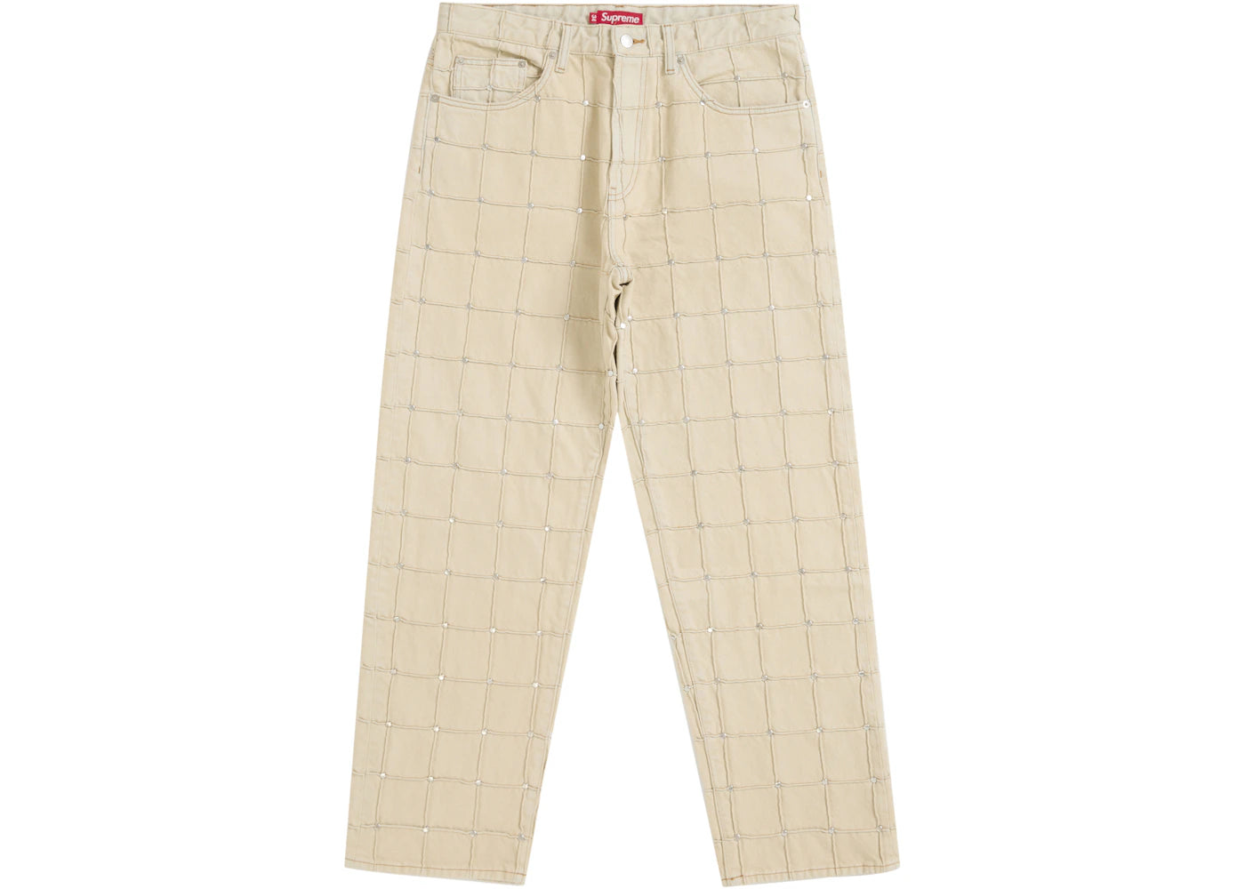 Supreme Studded Seam Loose Fit Jean-Natural